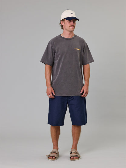 JUST ANOTHER FISHERMAN - SALTY ANGLERS SEA TEE - AGED BLACK