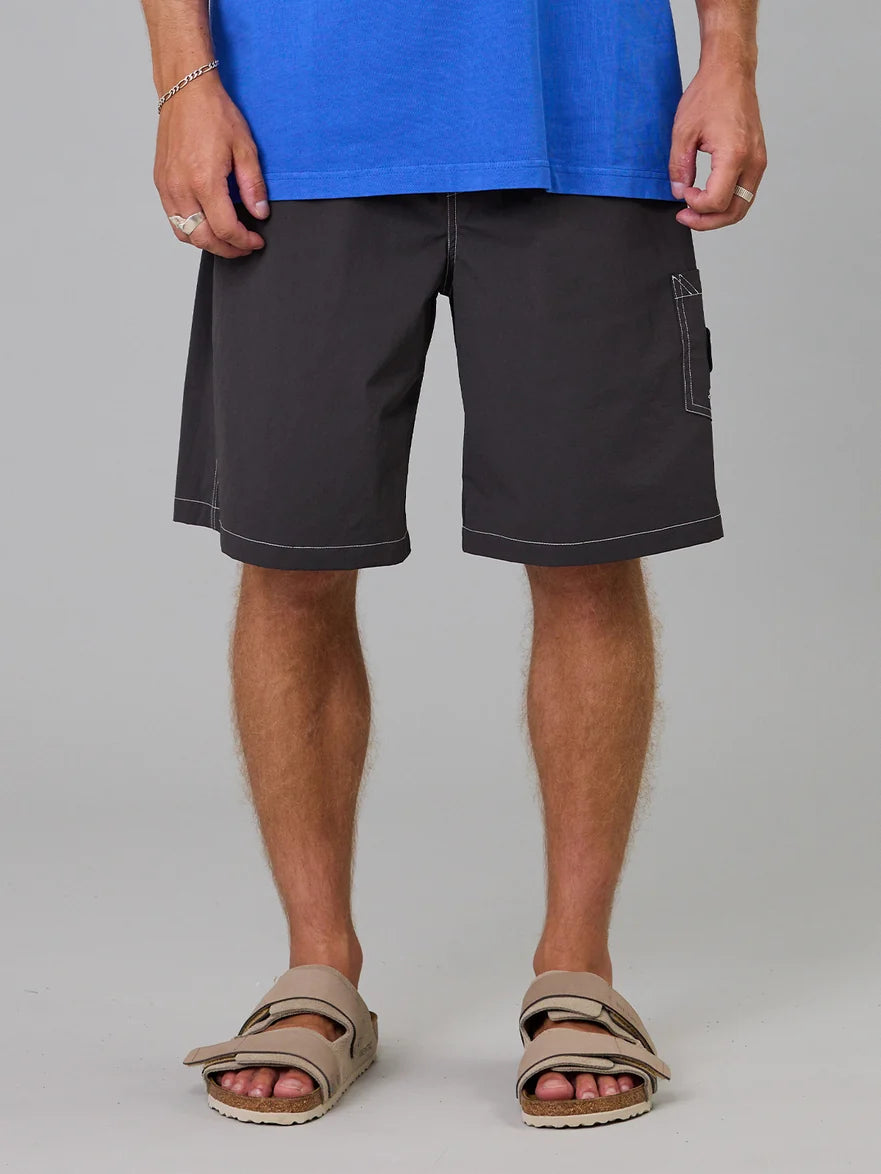 JUST ANOTHER FISHERMAN - KAHAWAI BOARDSHORTS - CHARCOAL