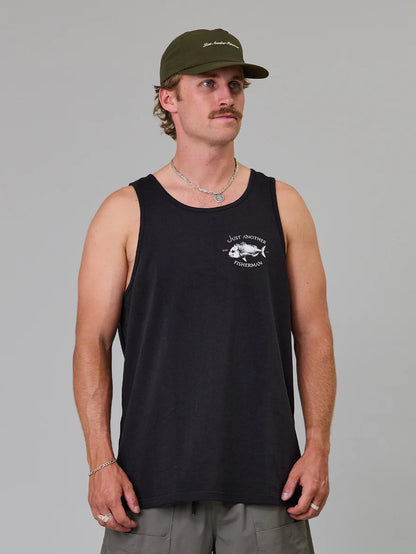 JUST ANOTHER FISHERMAN - SNAPPER SINGLET - BLACK