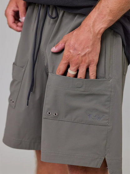 JUST ANOTHER FISHERMAN - EXPLORER SHORTS - LIGHT KHAKI