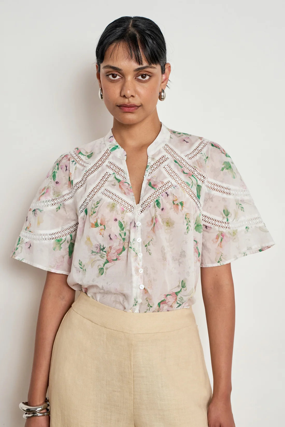 ZOE KRATZMANN - PULSE TOP - PAINTERLY BLOOM