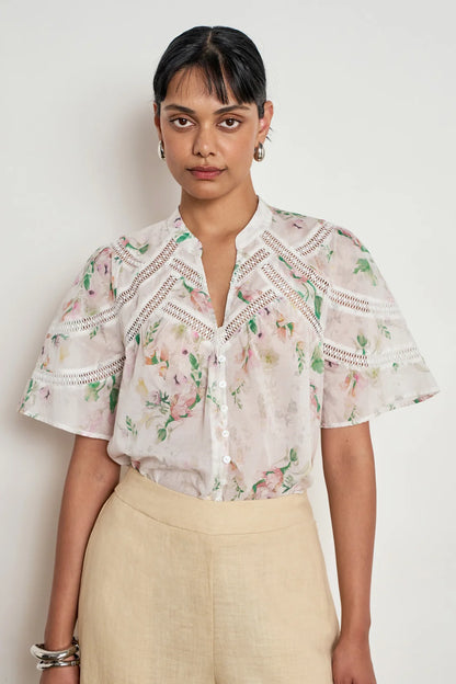 ZOE KRATZMANN - PULSE TOP - PAINTERLY BLOOM