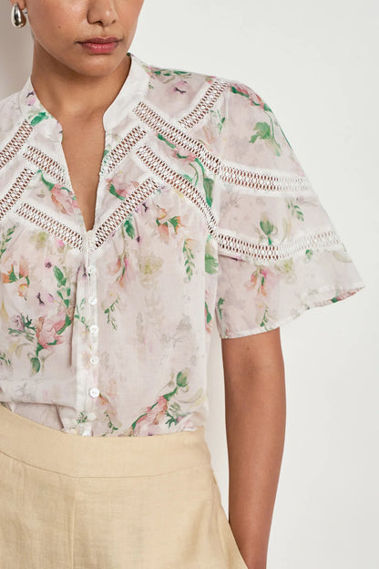 ZOE KRATZMANN - PULSE TOP - PAINTERLY BLOOM