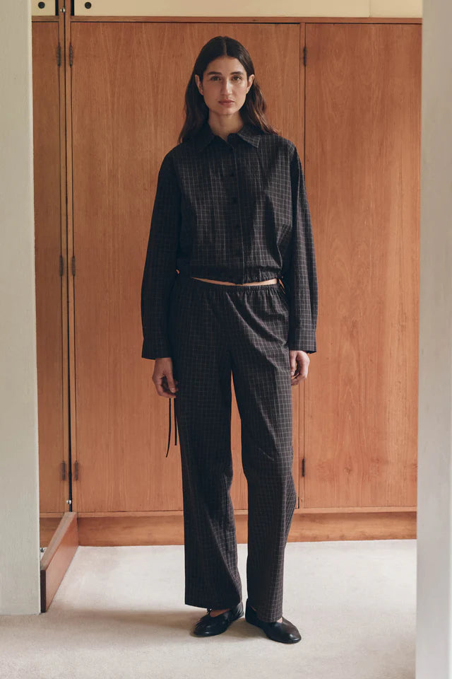 Assembly Label - Eddie Check Pant - Brown/Black