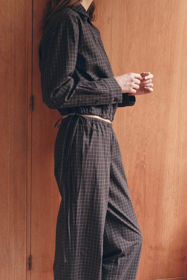 Assembly Label - Eddie Check Pant - Brown/Black