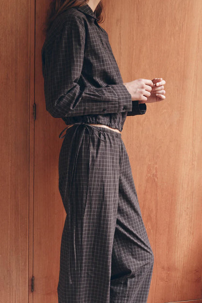 Assembly Label - Eddie Check Pant - Brown/Black
