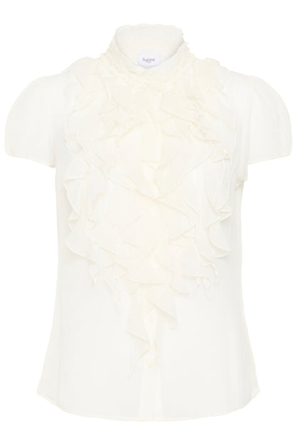 SAINT TROPEZ - LIJIA CRINKLE SHIRT - ICE