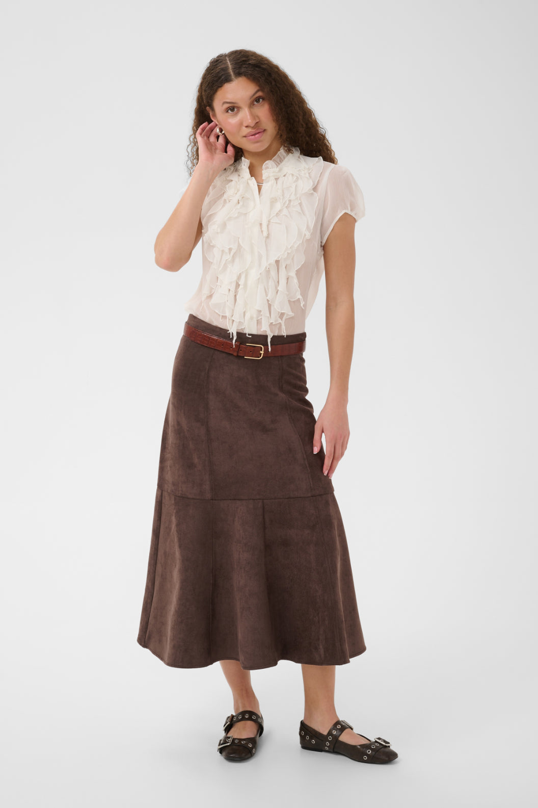 SAINT TROPEZ - LIJIA CRINKLE SHIRT - ICE