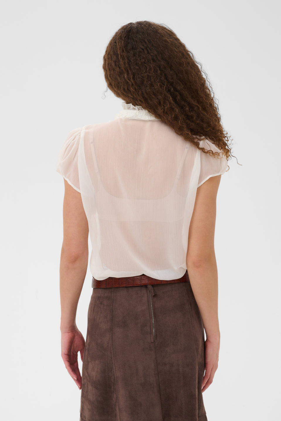 SAINT TROPEZ - LIJIA CRINKLE SHIRT - ICE