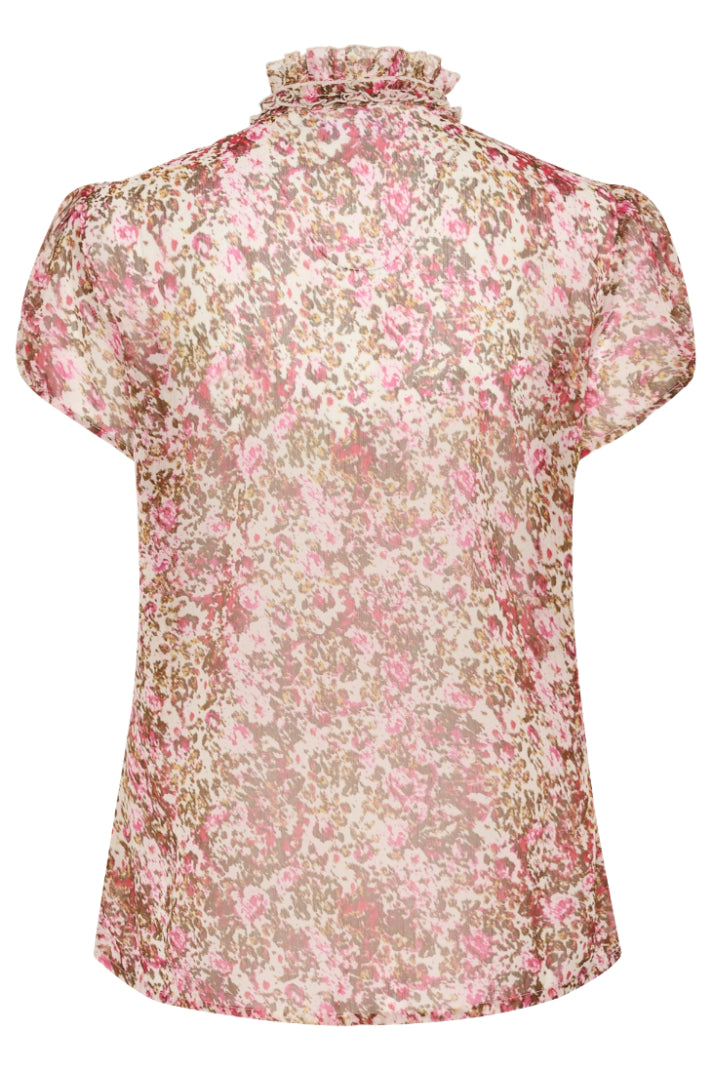 SAINT TROPEZ - LIJIA CRINKLE SHIRT - BALLERINA BRUSHED BLOOM