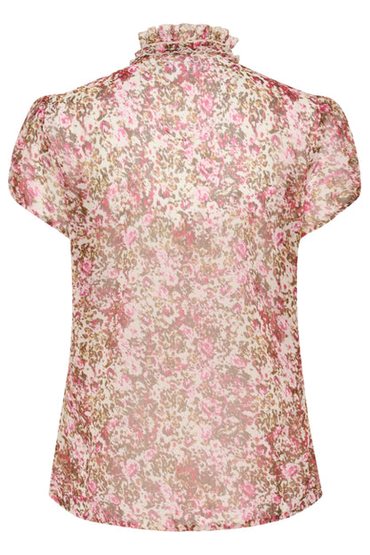 SAINT TROPEZ - LIJIA CRINKLE SHIRT - BALLERINA BRUSHED BLOOM