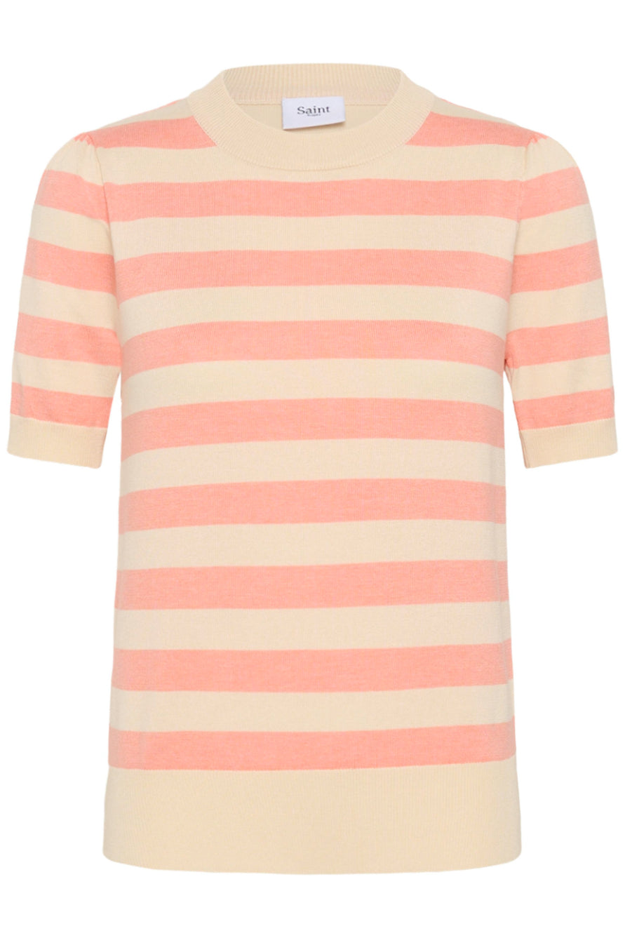 SAINT TROPEZ - BLOCK STRIPE PULLOVER - BLOOMING IVOY BLOCK STRIPE