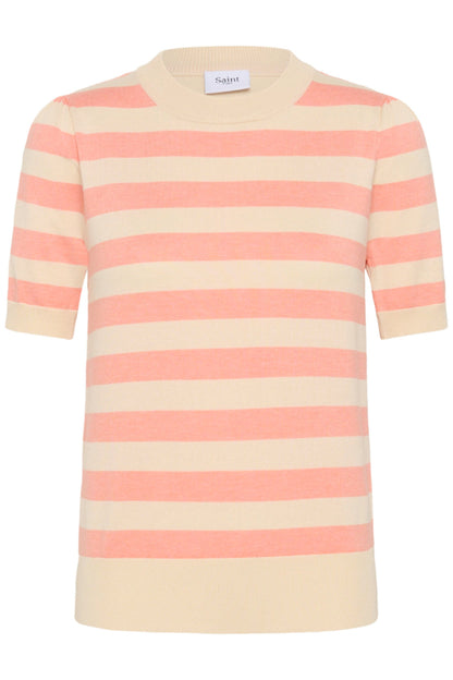 SAINT TROPEZ - BLOCK STRIPE PULLOVER - BLOOMING IVOY BLOCK STRIPE