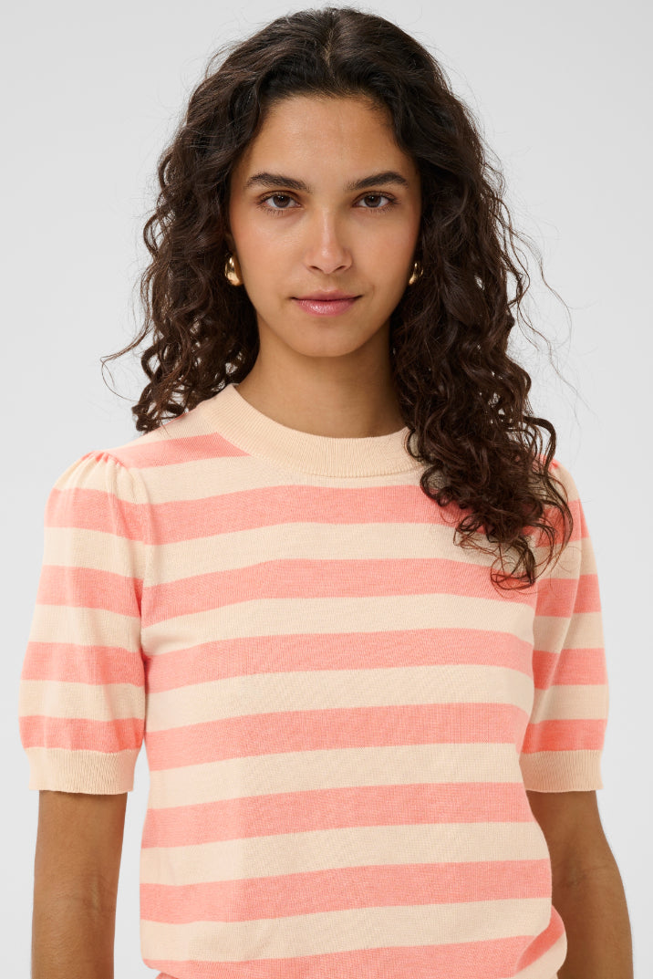 SAINT TROPEZ - BLOCK STRIPE PULLOVER - BLOOMING IVOY BLOCK STRIPE