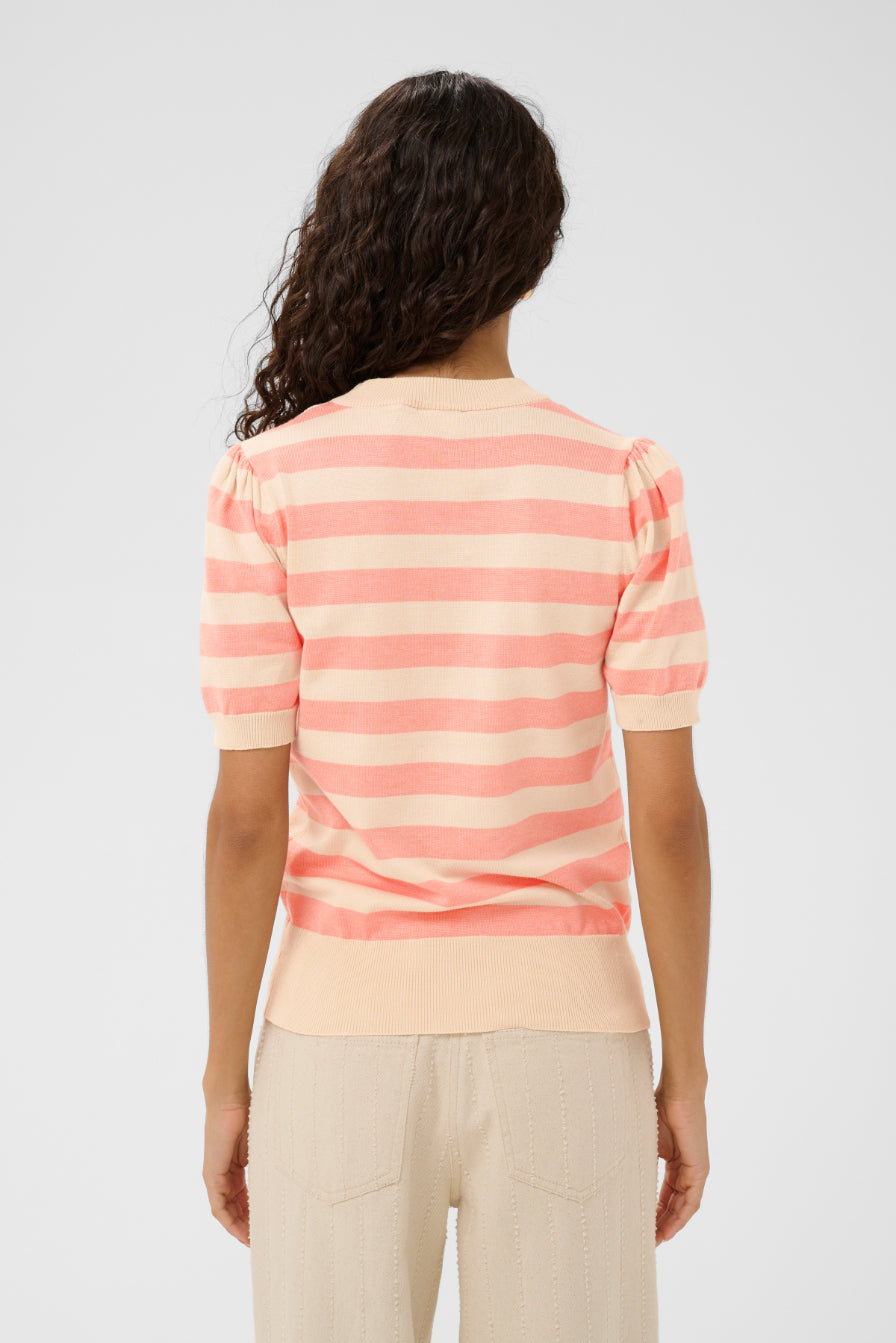 SAINT TROPEZ - BLOCK STRIPE PULLOVER - BLOOMING IVOY BLOCK STRIPE