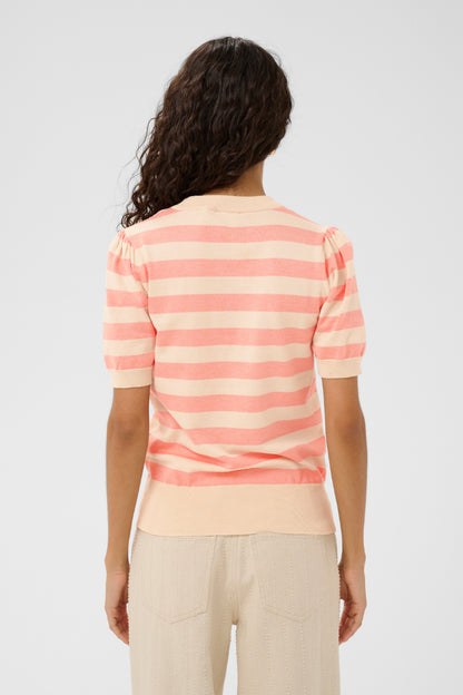 SAINT TROPEZ - BLOCK STRIPE PULLOVER - BLOOMING IVOY BLOCK STRIPE