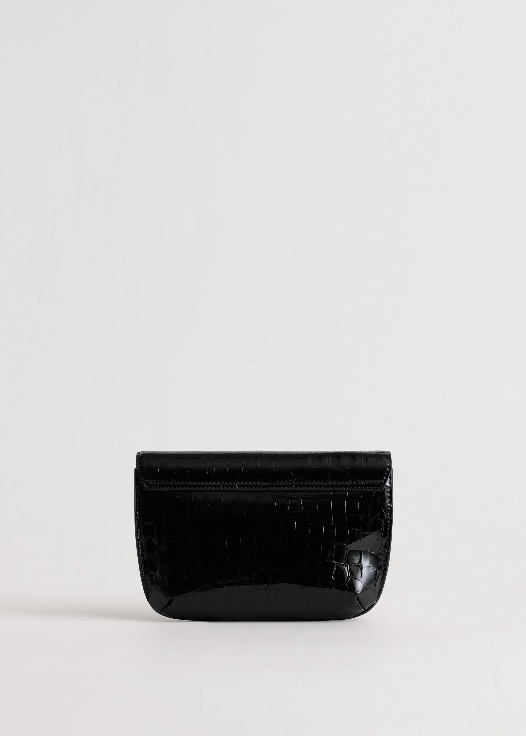 Yu Mei - Keriana Clutch - Black Croc