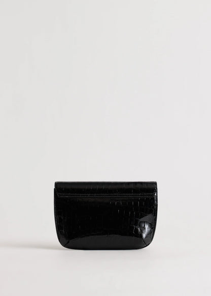 Yu Mei - Keriana Clutch - Black Croc