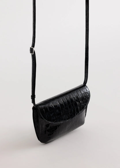Yu Mei - Keriana Clutch - Black Croc