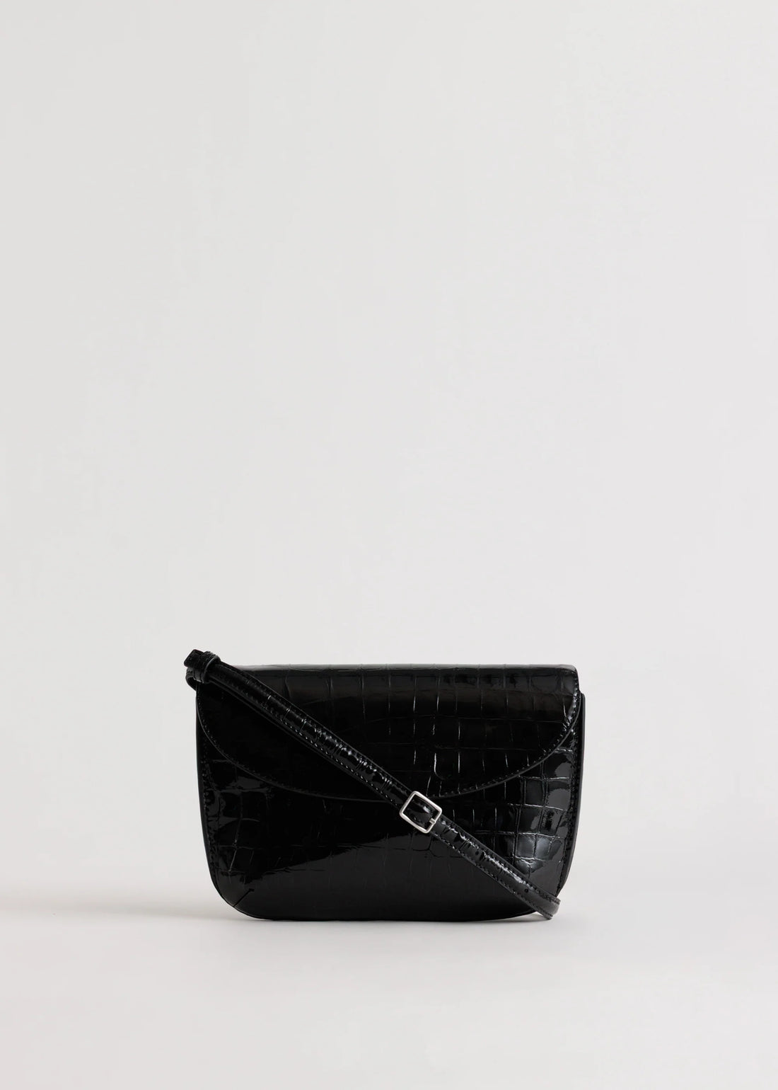 Yu Mei - Keriana Clutch - Black Croc