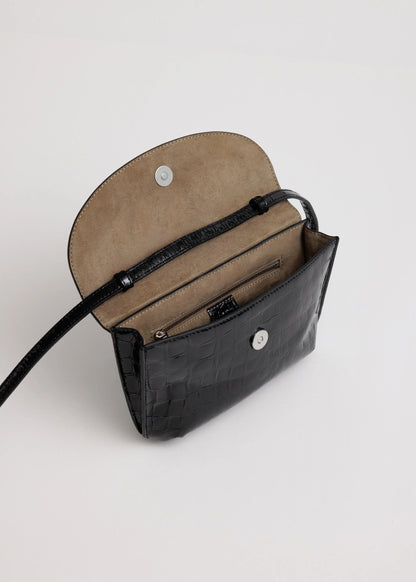 Yu Mei - Keriana Clutch - Black Croc