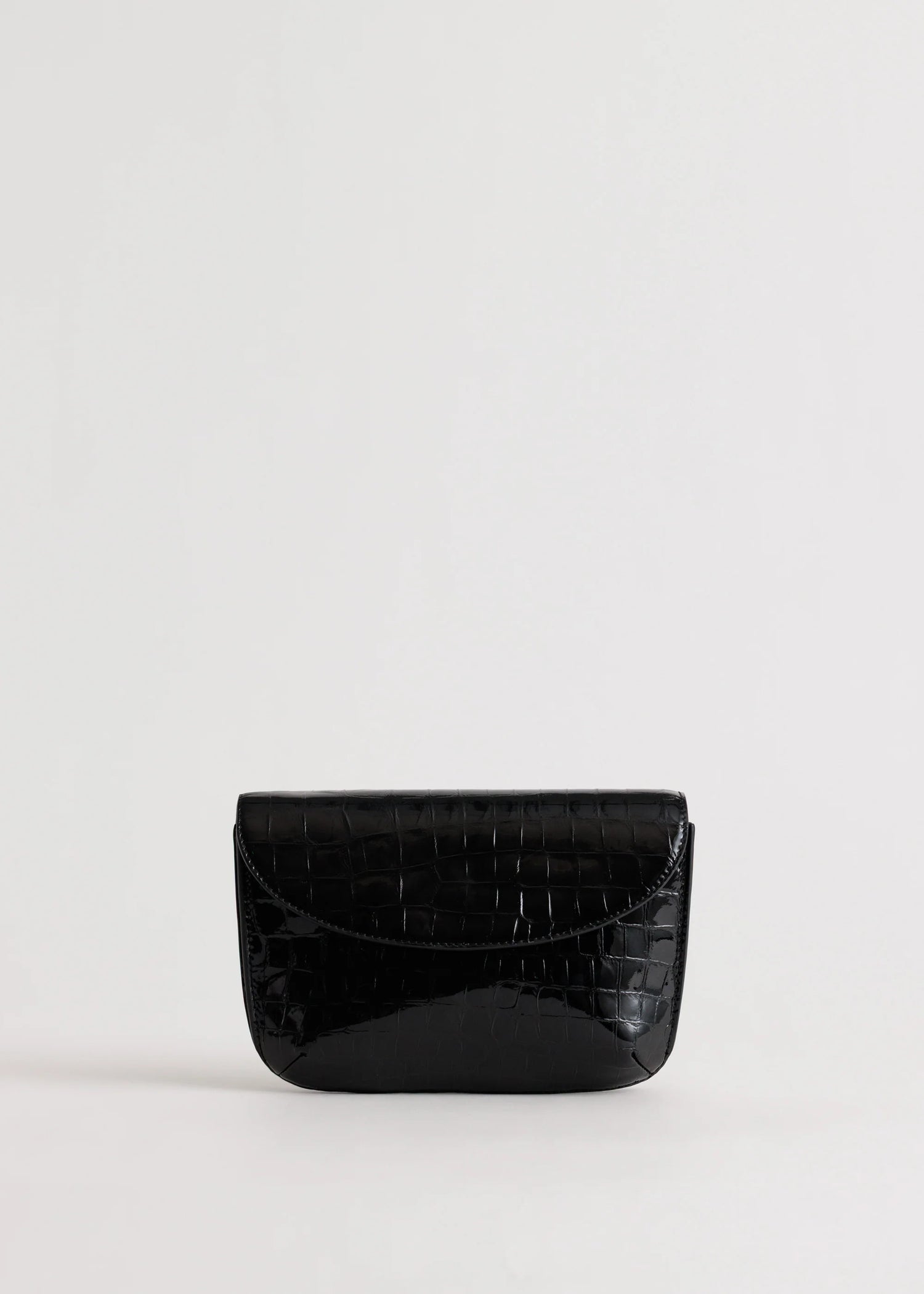 Yu Mei - Keriana Clutch - Black Croc
