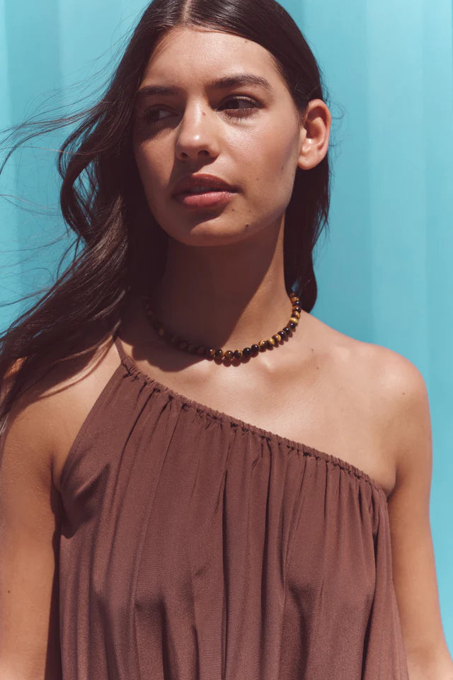 Assembly Label - Mila Silk Asymmetrical Maxi Dress