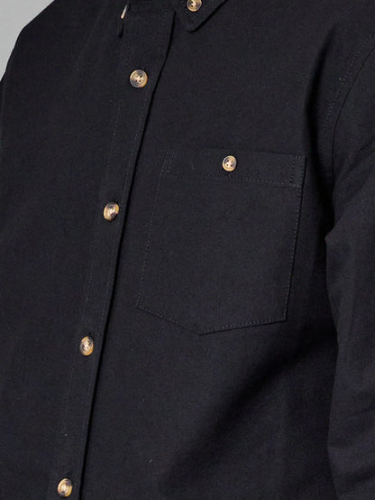 Just Another Fisherman - Anchorage Shirt - Deep Black
