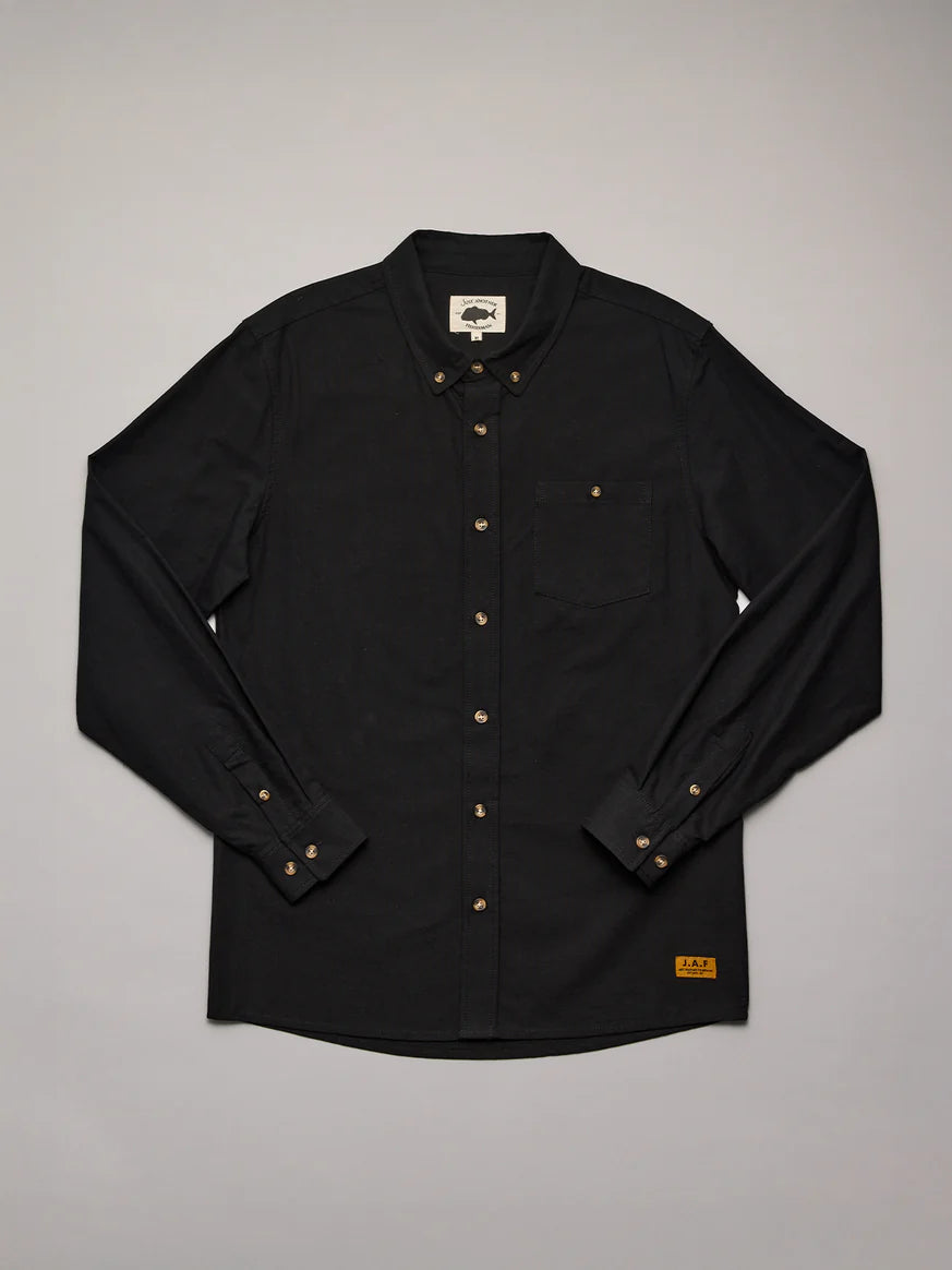 Just Another Fisherman - Anchorage Shirt - Deep Black