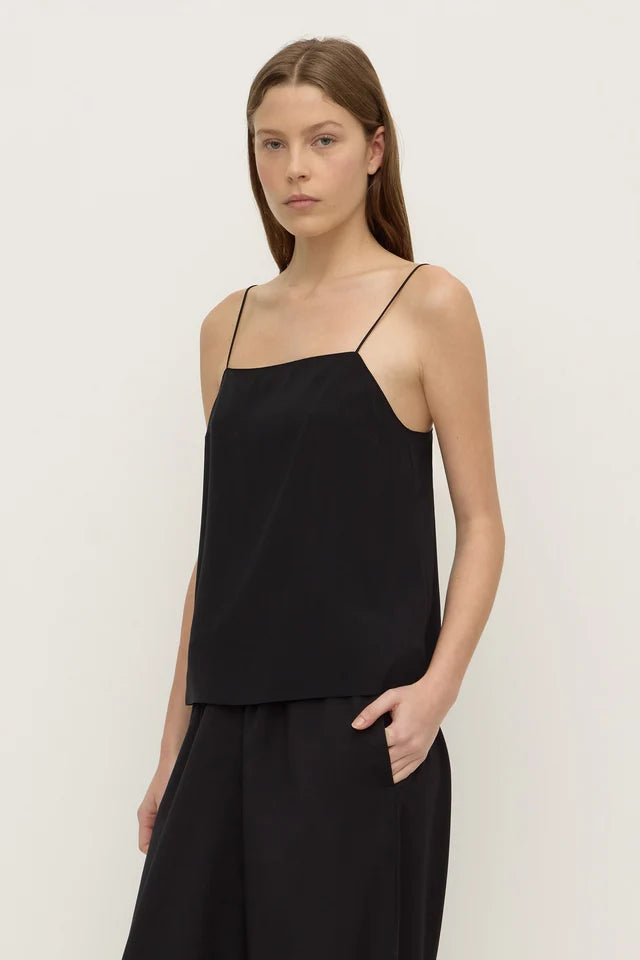 ASSEMBLY LABEL - AIME SILK TANK - BLACK