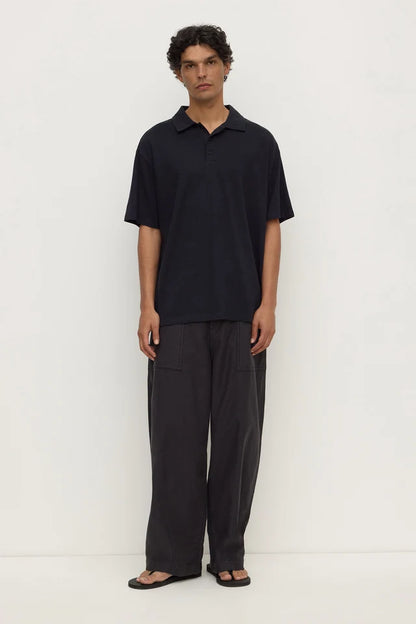 ASSEMBLY LABEL - ALONZO KNIT POLO - TRUE NAVY
