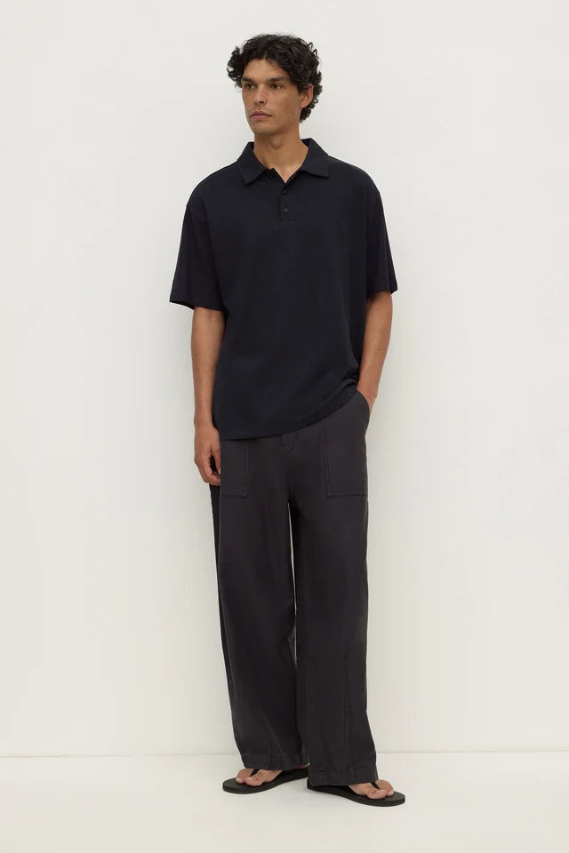 ASSEMBLY LABEL - ALONZO KNIT POLO - TRUE NAVY