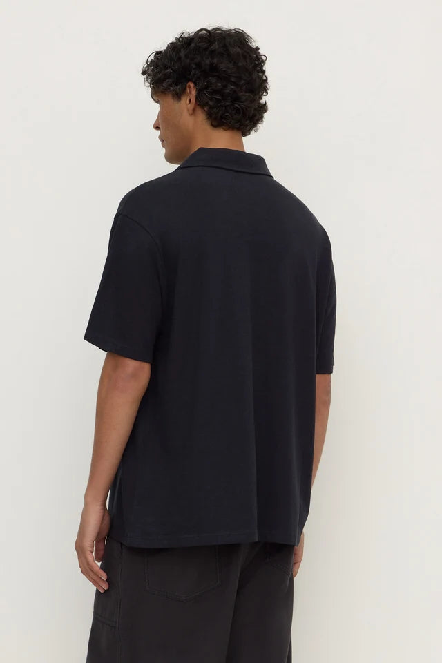 ASSEMBLY LABEL - ALONZO KNIT POLO - TRUE NAVY