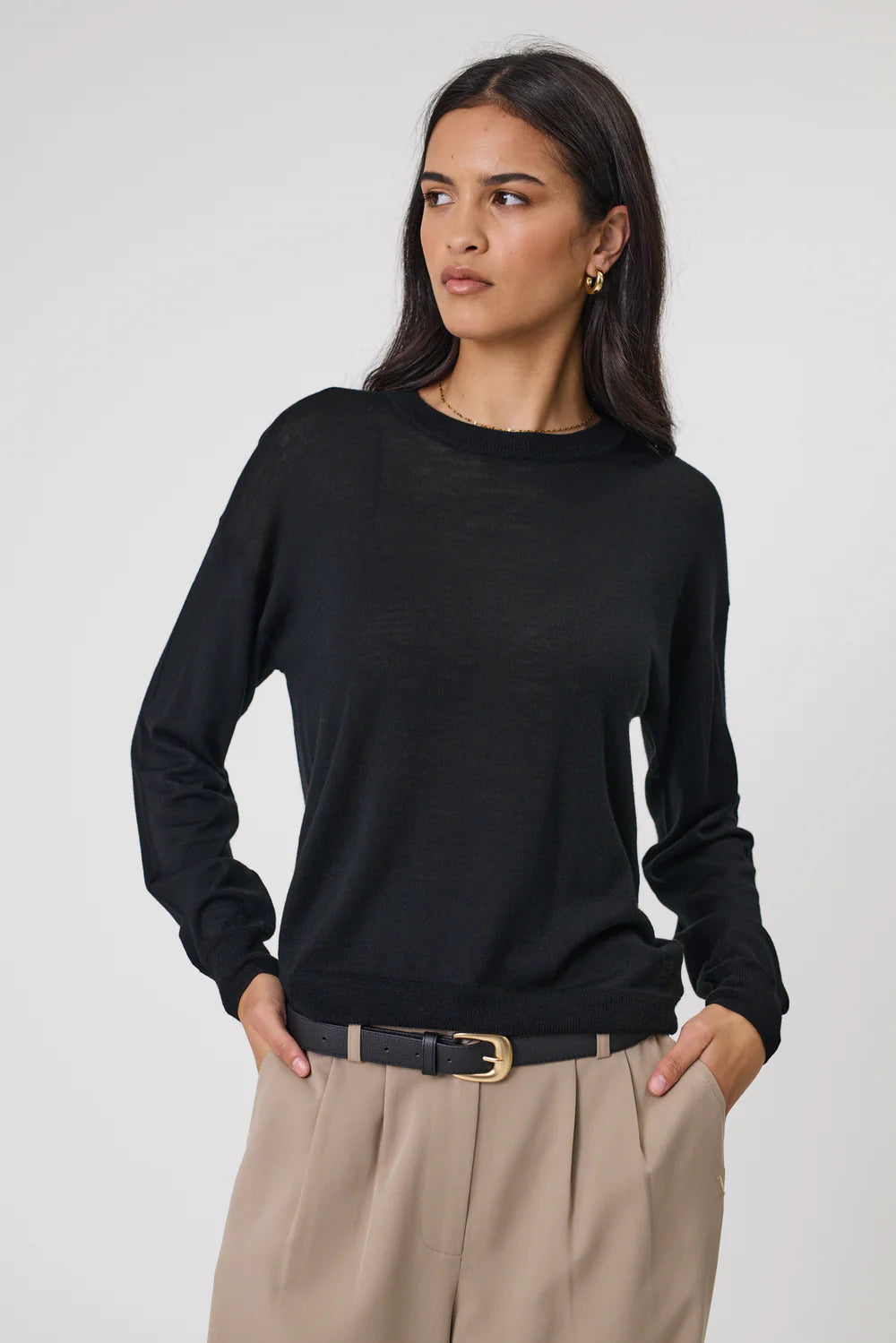Marlow - Alto Merino Crew - Black