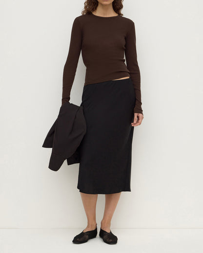 Assembly Label - Amaris Silk Skirt - Black