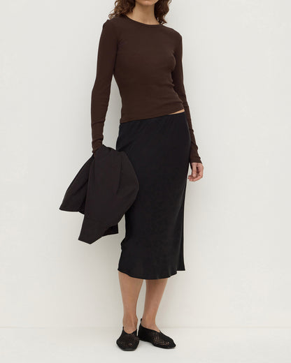 Assembly Label - Amaris Silk Skirt - Black