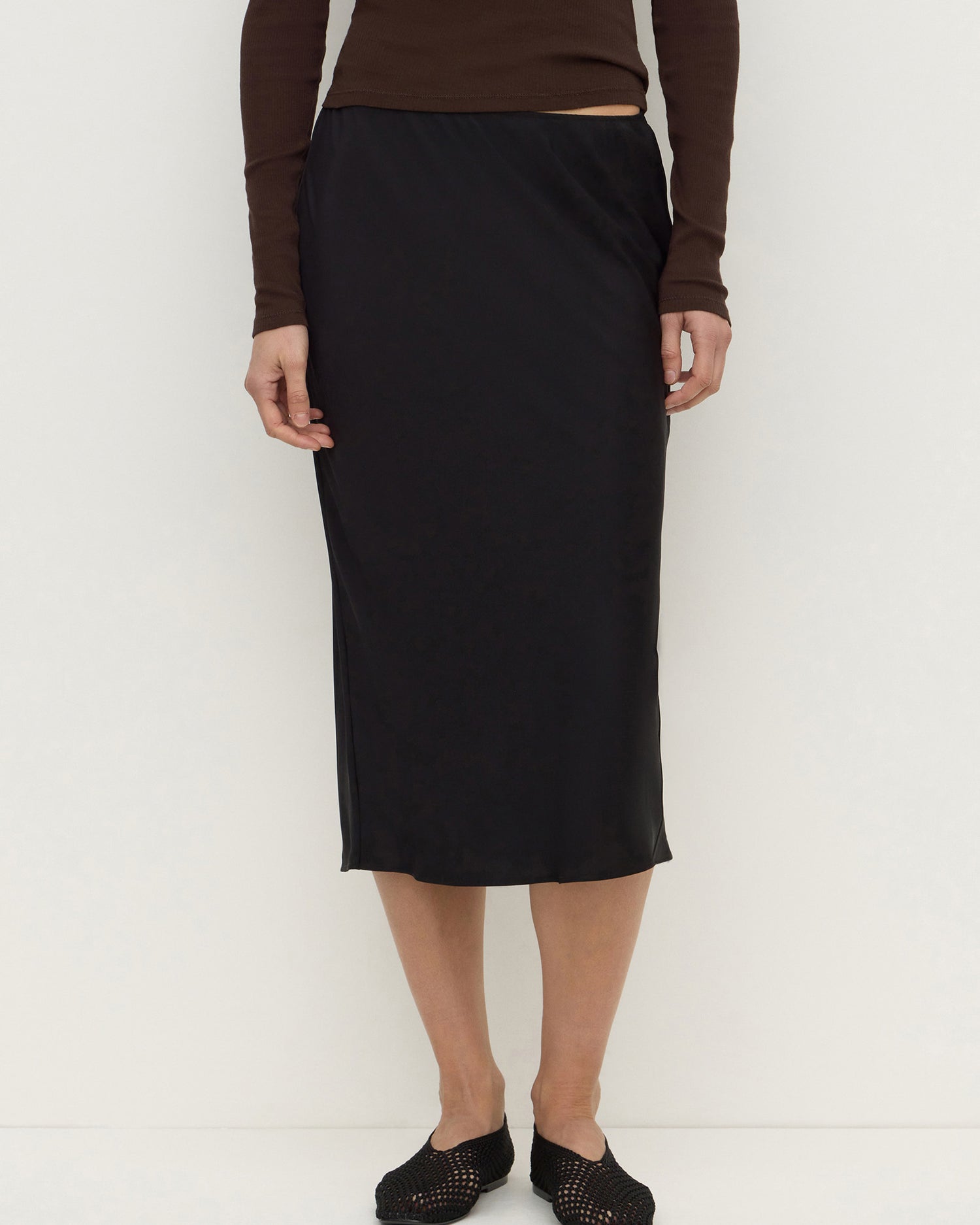 Assembly Label - Amaris Silk Skirt - Black