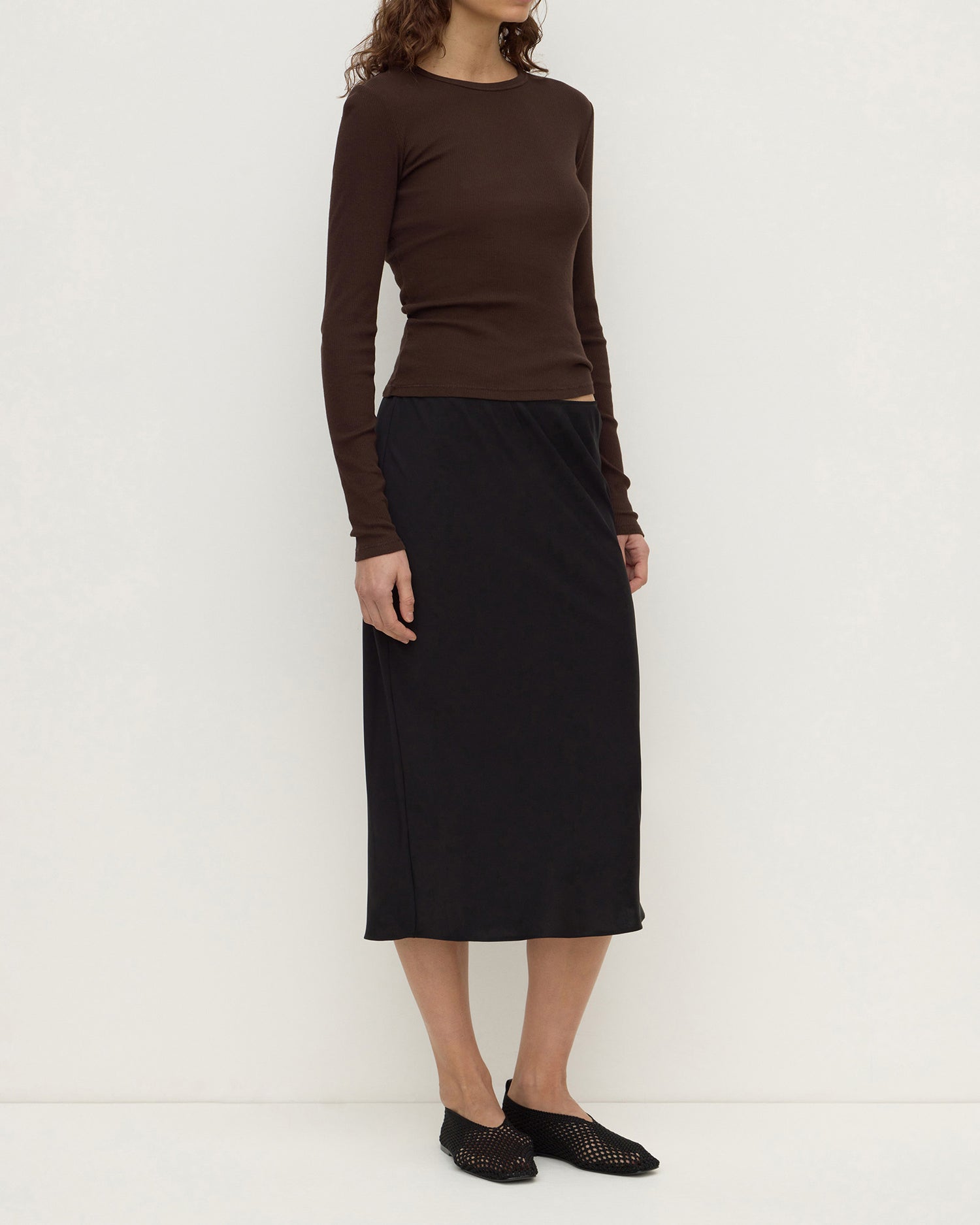 Assembly Label - Amaris Silk Skirt - Black