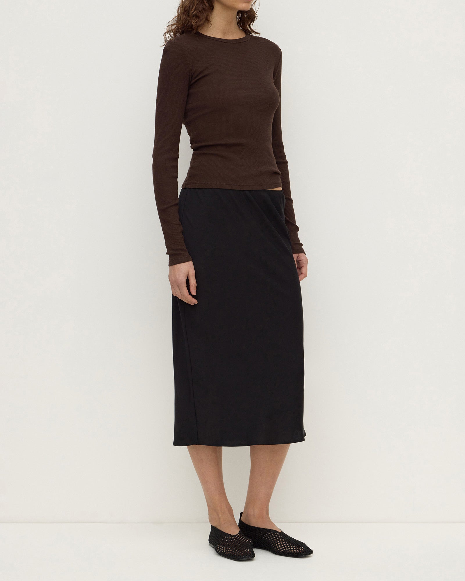 Assembly Label - Amaris Silk Skirt - Black