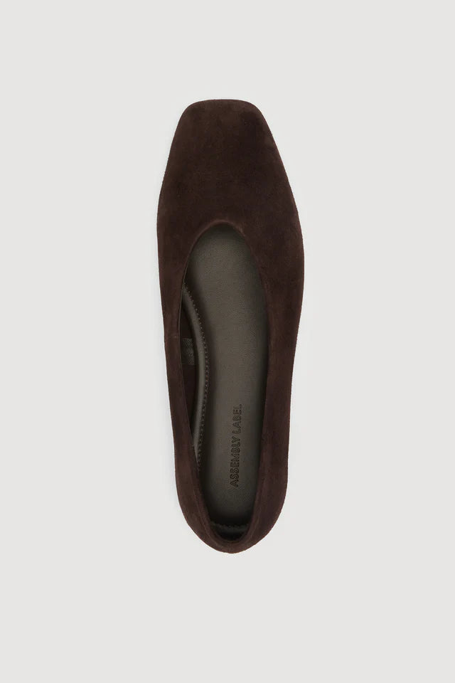 Assembly Label - Andrea Suede Ballet Flat - Ganache