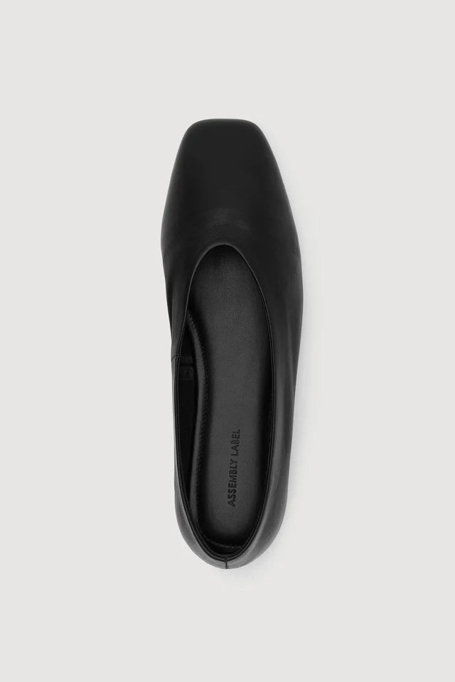 Assembly Label - Andrea Leather Ballet Flat - Black