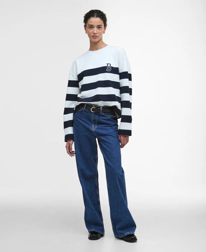 Barbour - Faye Sweatshirt - Cloud/Navy Stripe