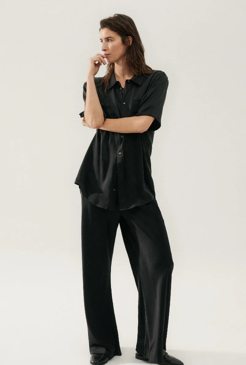 Silk Laundry - Bias Cut Pants Black