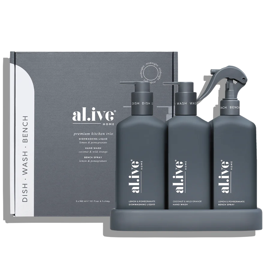 Al.ive- kitchen trio - lemon &amp; pomegranate + coconut &amp; wild orange
