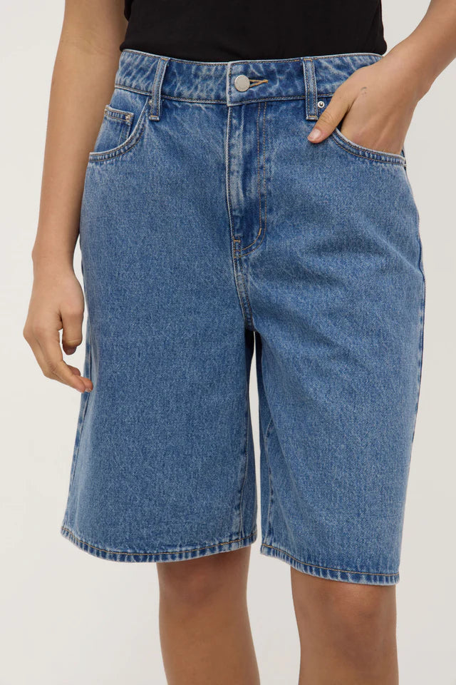 Assembly Label - Bermuda Denim Short - Dark Stone