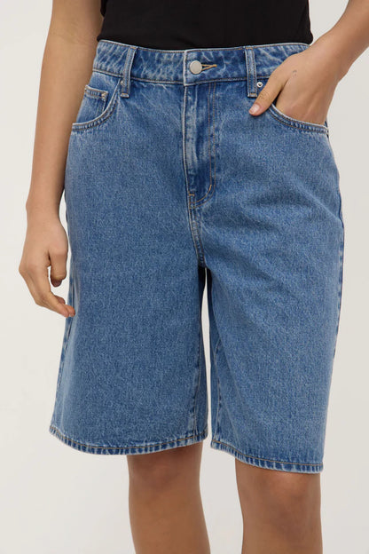 Assembly Label - Bermuda Denim Short - Dark Stone