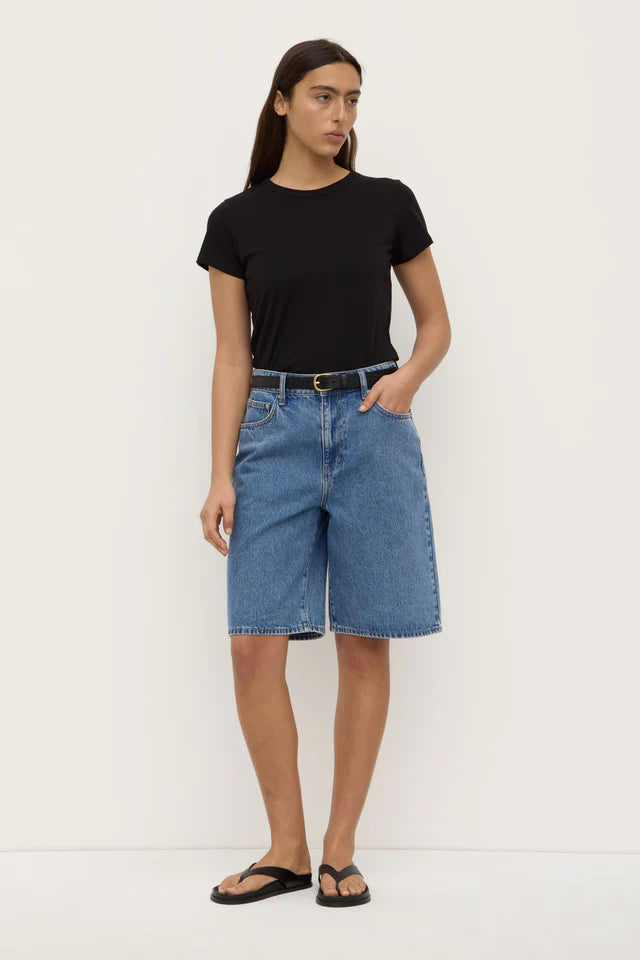 Assembly Label - Bermuda Denim Short - Dark Stone