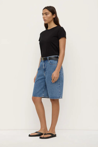 Assembly Label - Bermuda Denim Short - Dark Stone