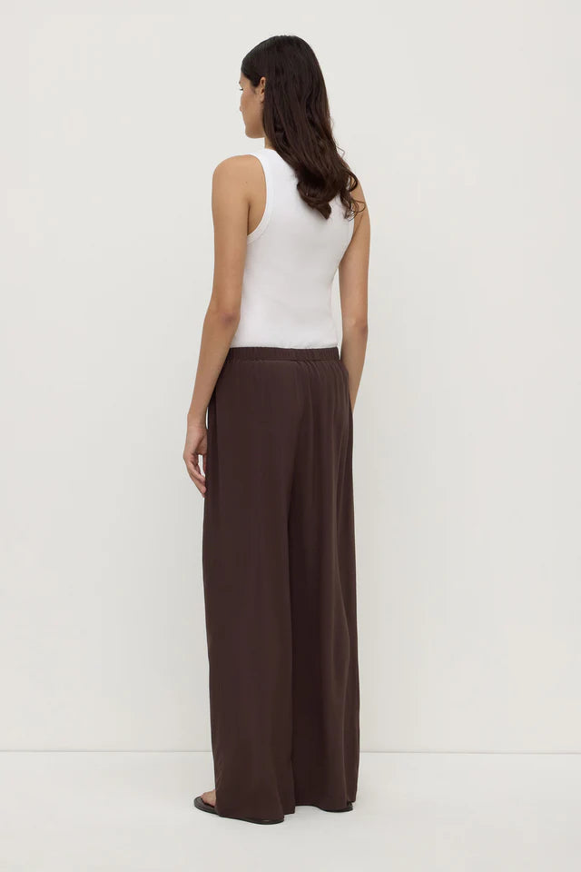 Assembly Label - Betty Silk Pant - Ganache