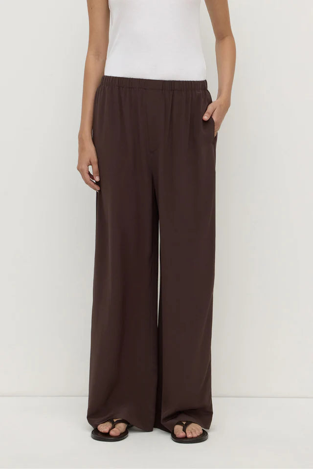 Assembly Label - Betty Silk Pant - Ganache